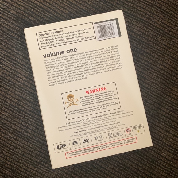 3/$15 jackass volume one dvd - Picture 2 of 3